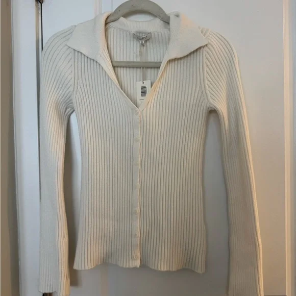 NWT Z Supply Cream Sea Salt Rina Button Up Cardigan - Picture 3 of 5